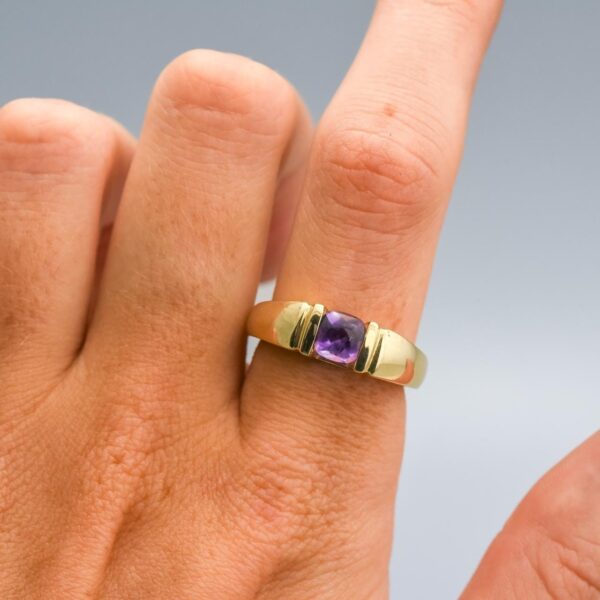 9K Gold Amethyst Ring