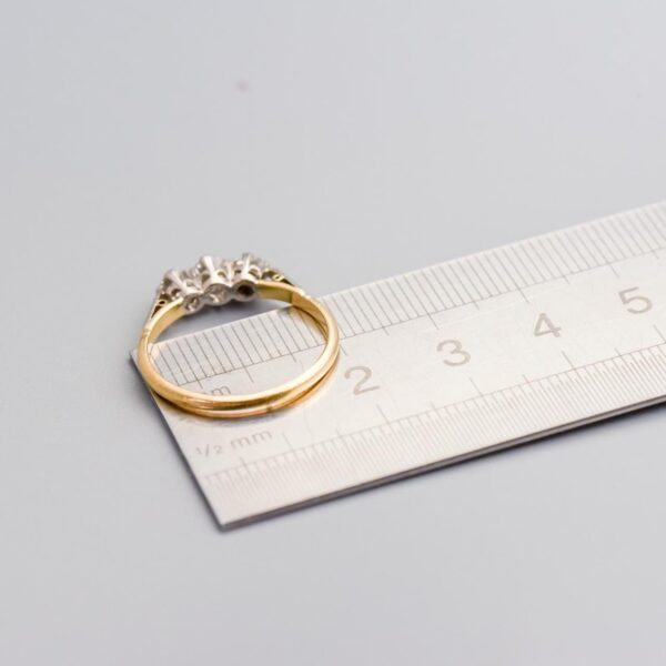 18K Gold Diamond Trilogy Ring