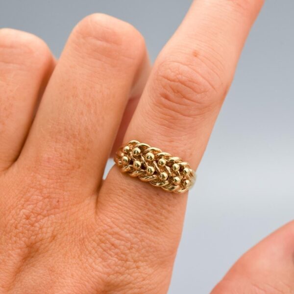 9K Gold Keeper Ring