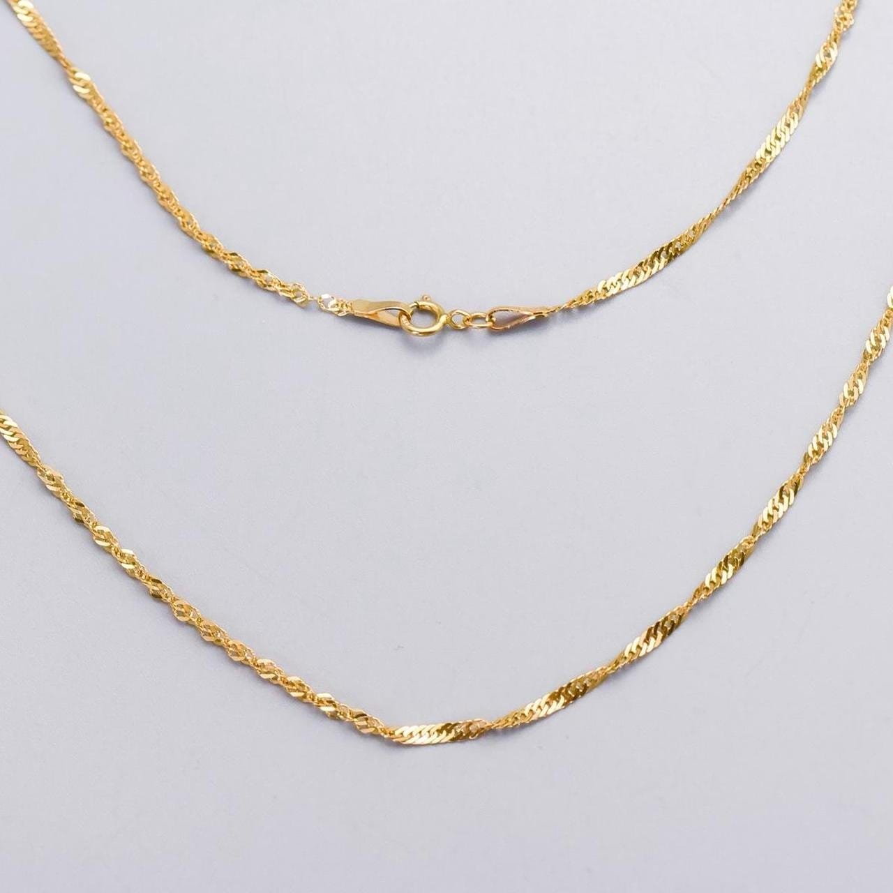 9K Gold Twist Chain Necklace