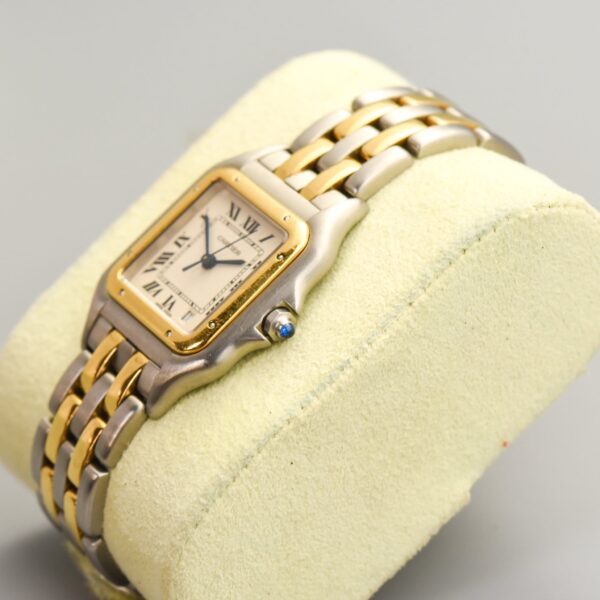 Cartier Panthère 27mm Date Gold and Steel Quartz Vintage Men’s Watch 2000's