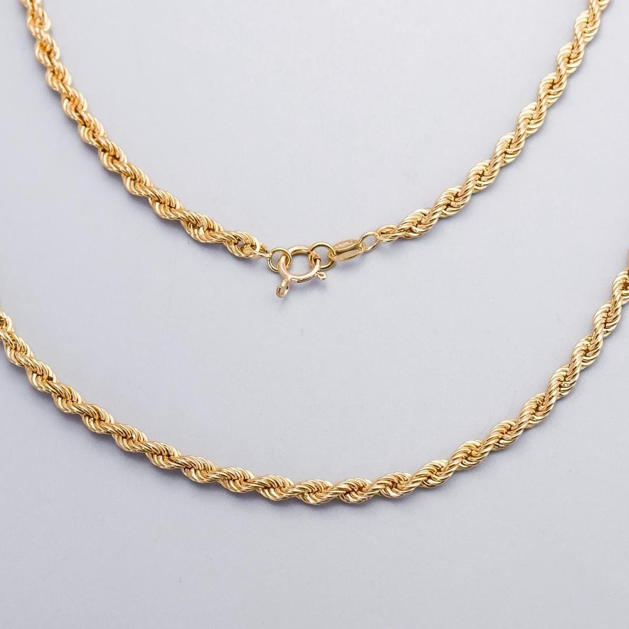 9K Gold Rope Chain Necklace