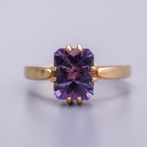9K Gold Amethyst Ring
