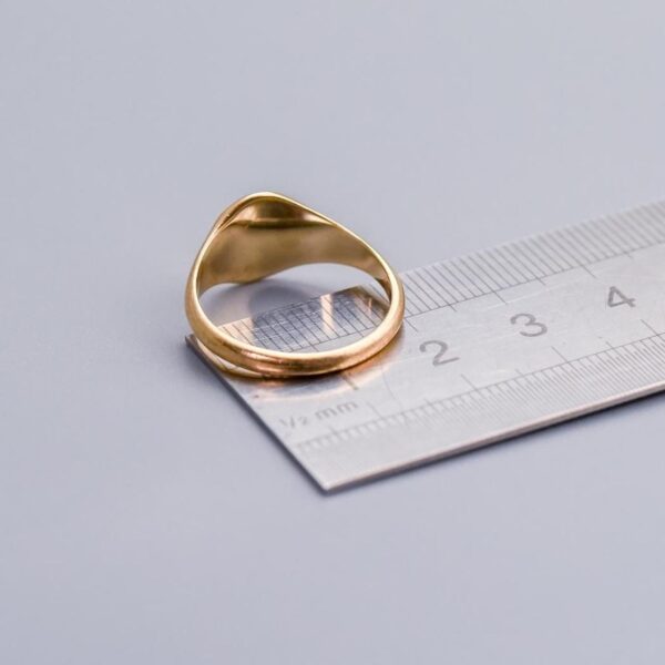 9K Gold Oval Signet Ring