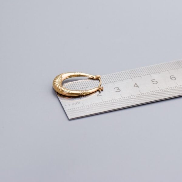 9K Gold Oval Hoops