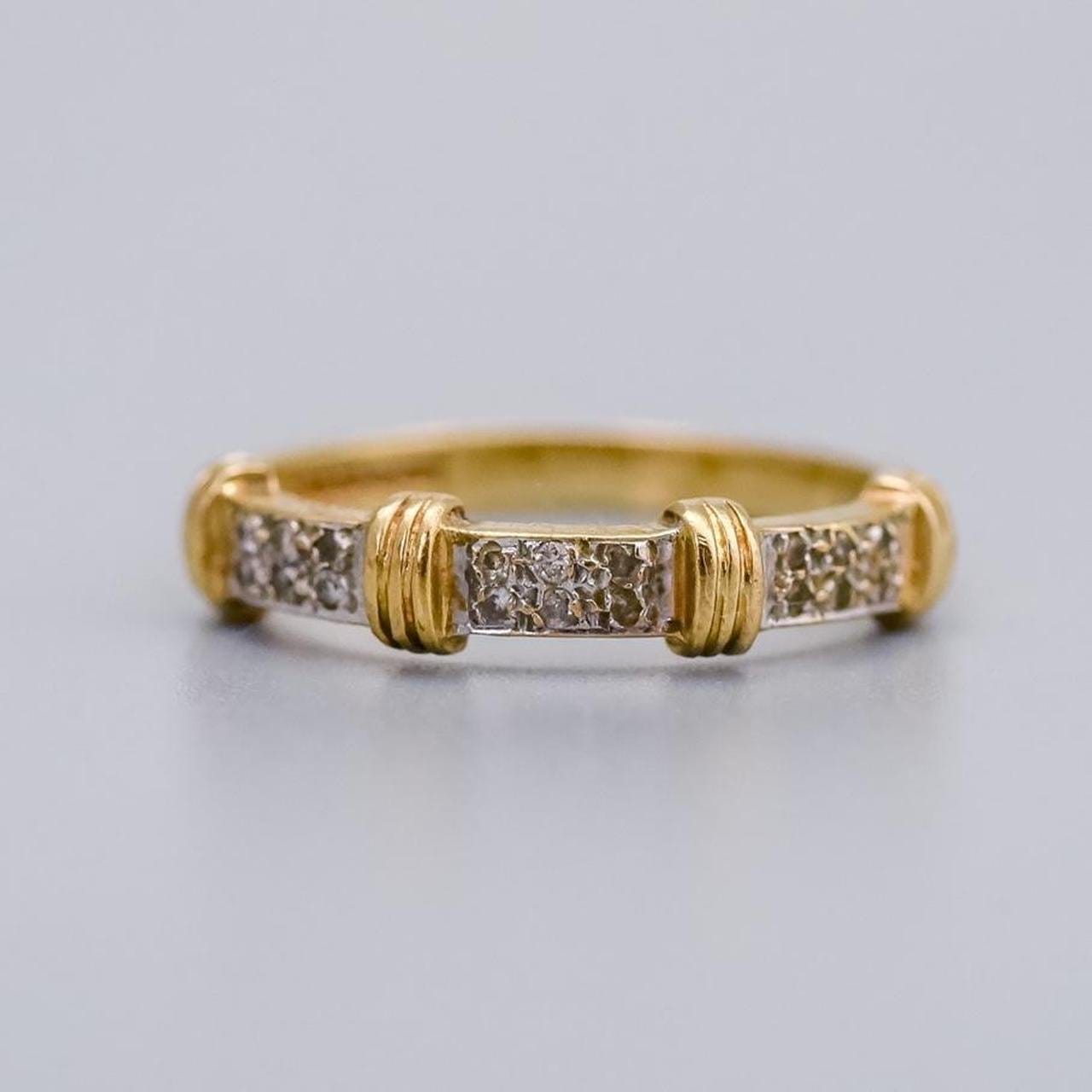 9K Gold Segmented Ring
