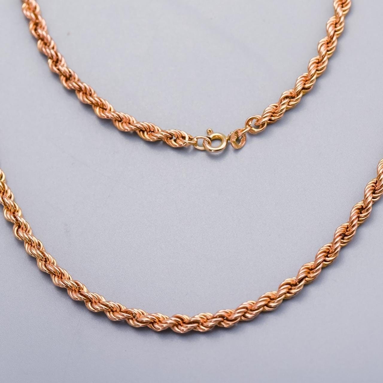 9K Rose Gold Rope Chain