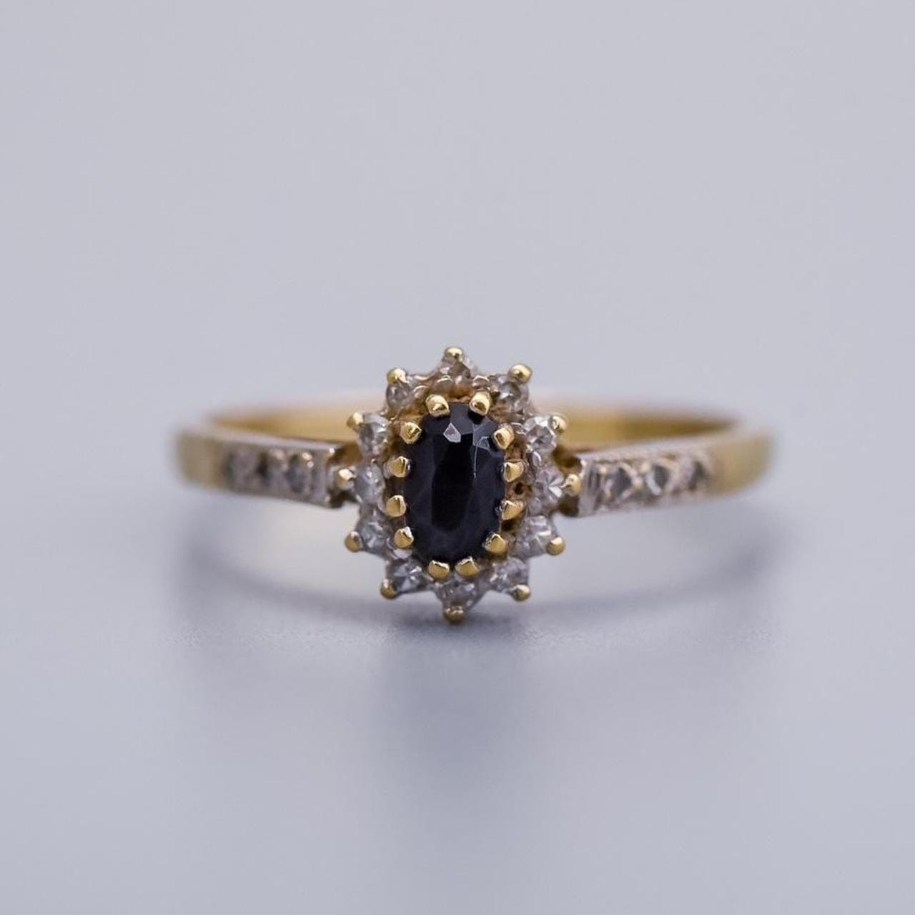 9K Gold Sapphire Ring