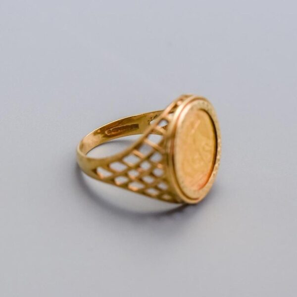Solid 9K & 22K Gold Coin Ring