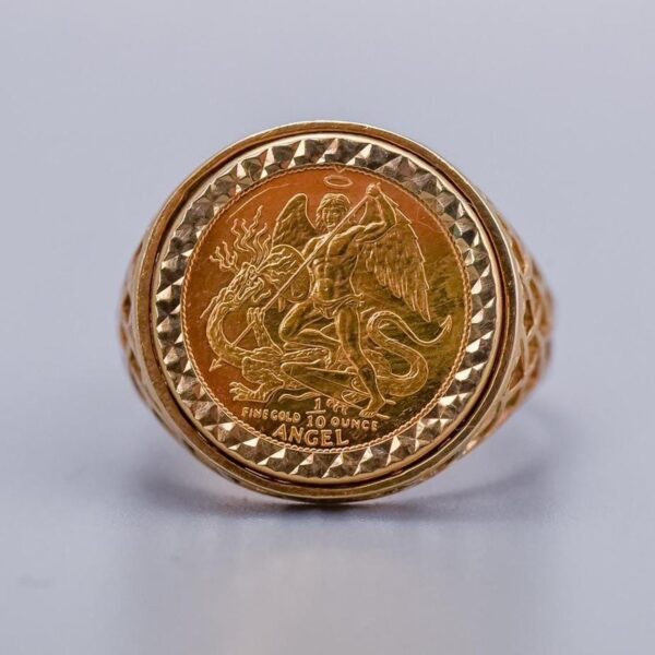 Solid 9K & 22K Gold Coin Ring
