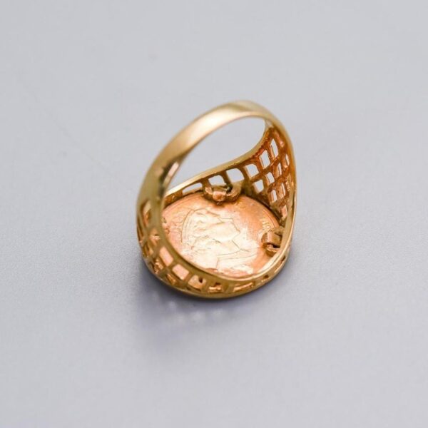 Solid 9K & 22K Gold Coin Ring