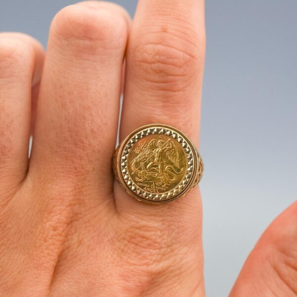 Solid 9K & 22K Gold Coin Ring