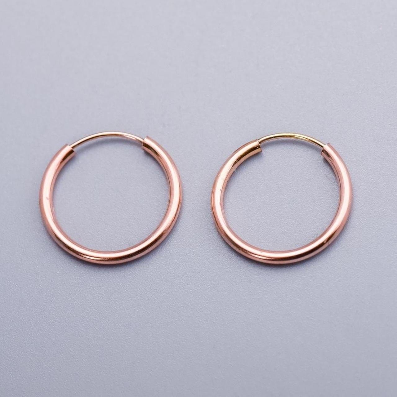 9K Rose Gold Hoops