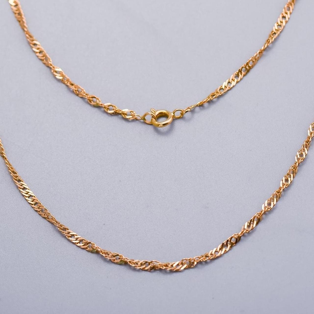 9K Gold Twisted Curb Chain