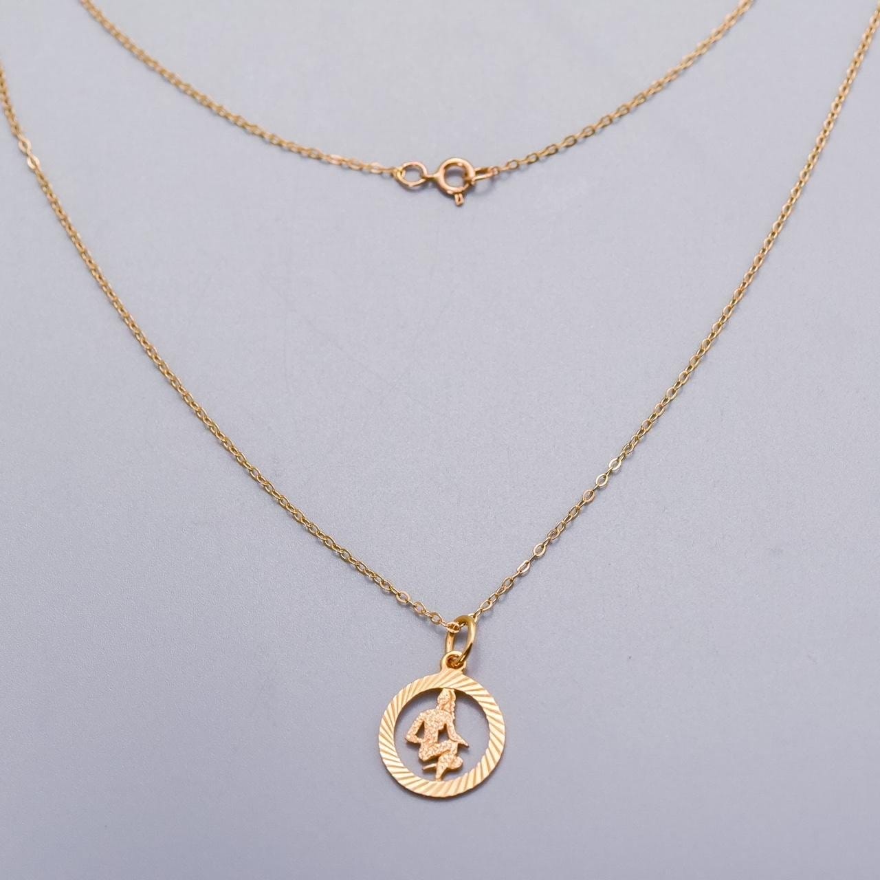 9K Gold Virgo Pendant Necklace