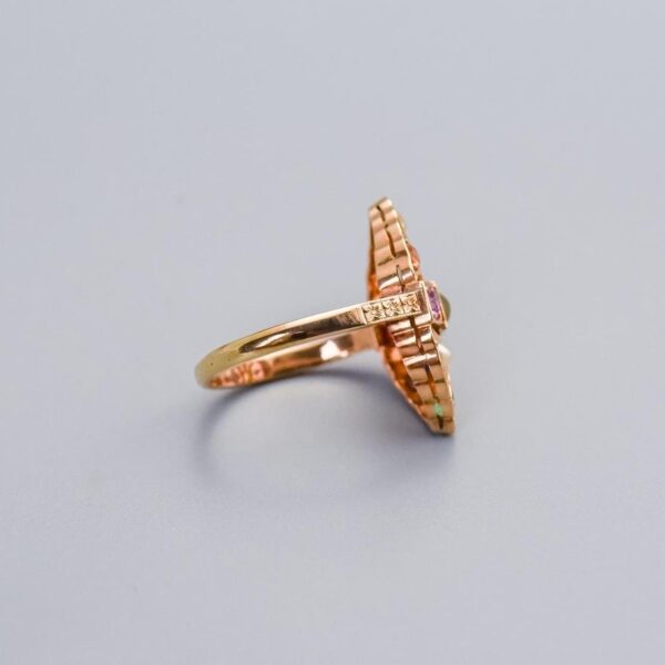 10K Gold Multi Gemstone Ring