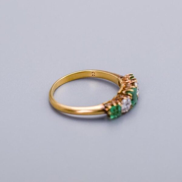 RESERVED 18K Gold Emerald and Diamond Ring