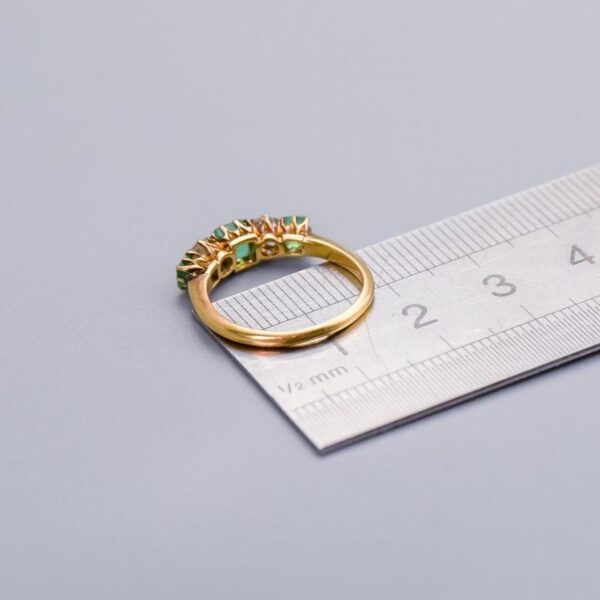 RESERVED 18K Gold Emerald and Diamond Ring