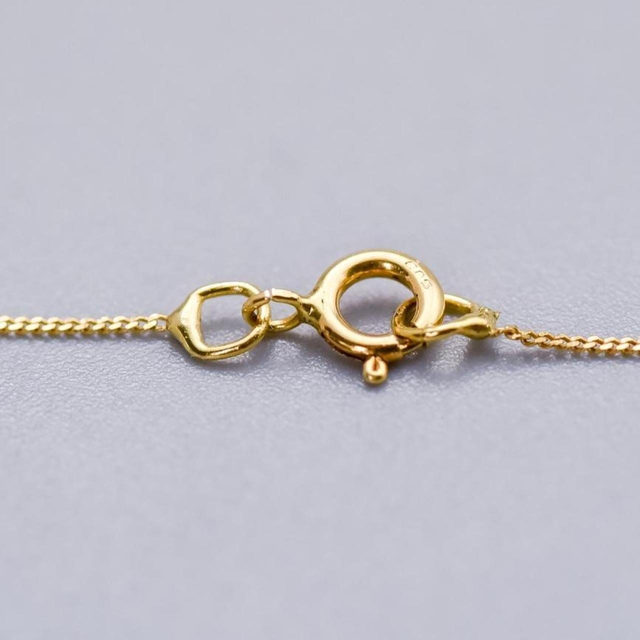 14K Gold CZ Cross Pendant Necklace