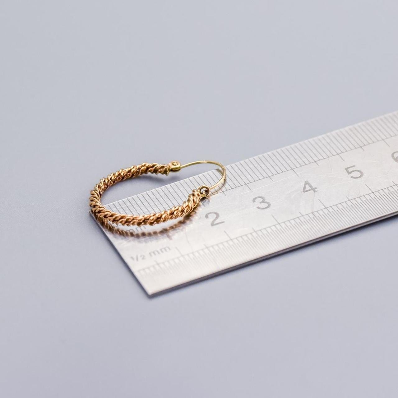 9K Gold Twisted Hoops
