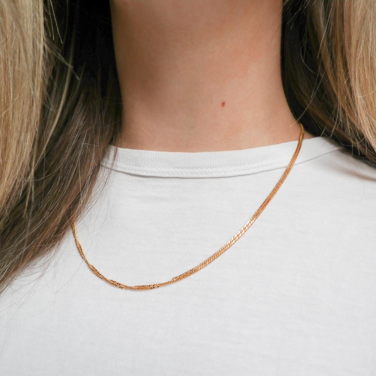 9K Gold Twisted Curb Chain