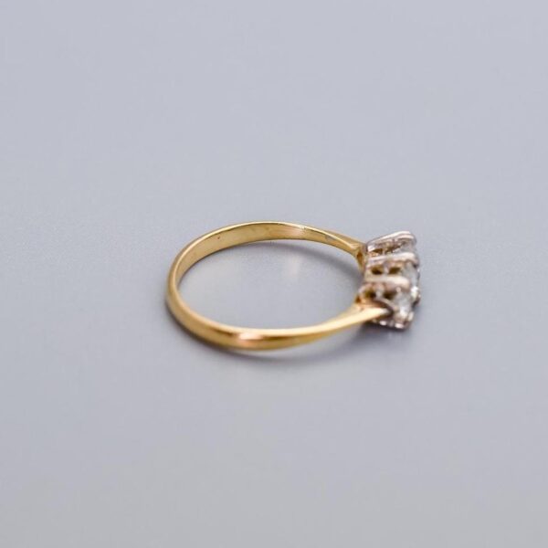 18K Gold Diamond Trilogy Ring