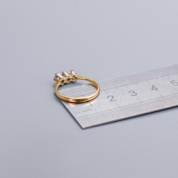 18K Gold Diamond Trilogy Ring