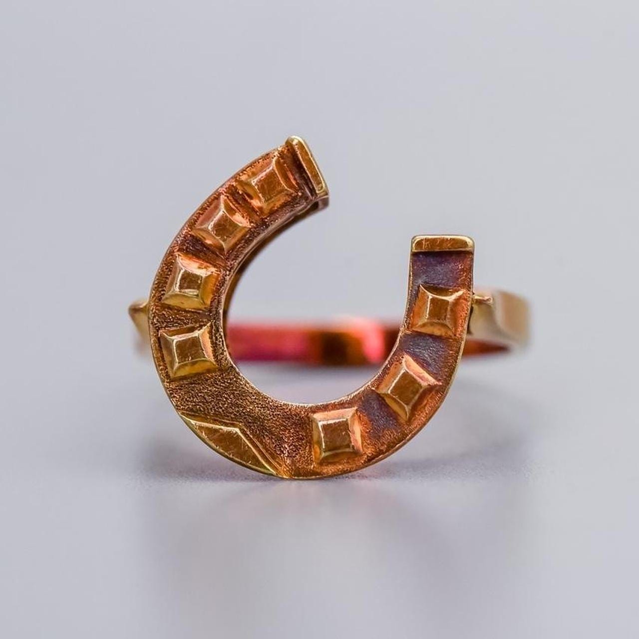 14K Gold Horseshoe Ring