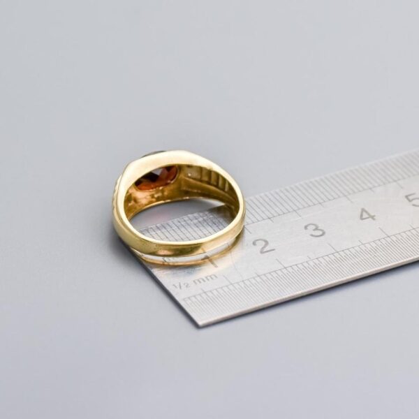 9K Gold Red Garnet Ring