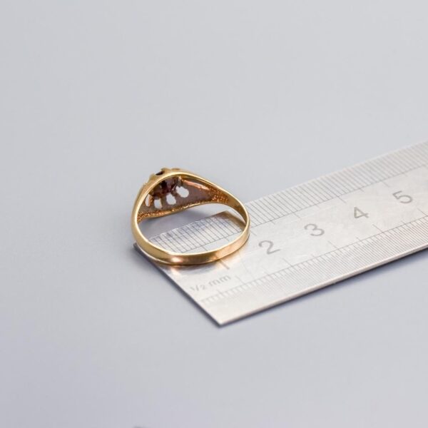 9K Gold Red Garnet Ring