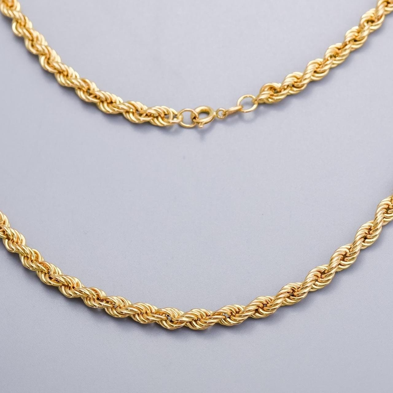 9K Gold Rope Chain Necklace