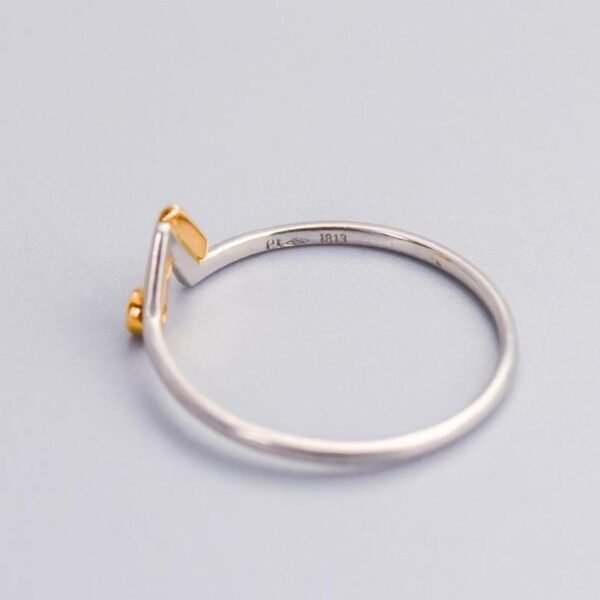 Platinum & Gold Zig Zag Ring