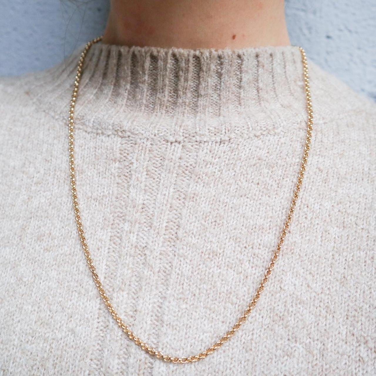 9K Gold Belcher Chain Necklace