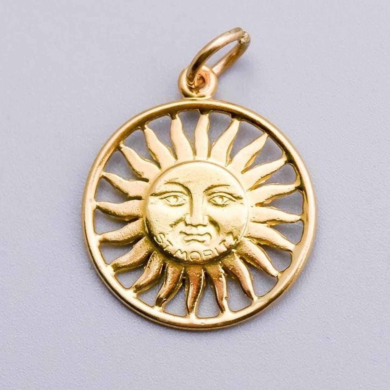 9K Gold Sun Pendant