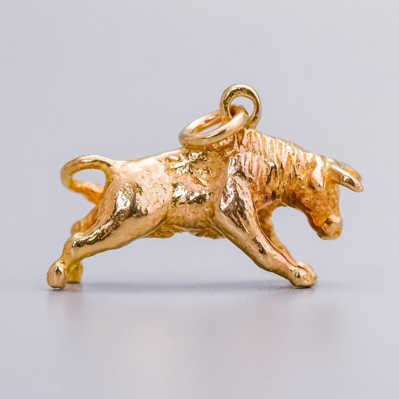 9K Gold Taurus Bull Pendant