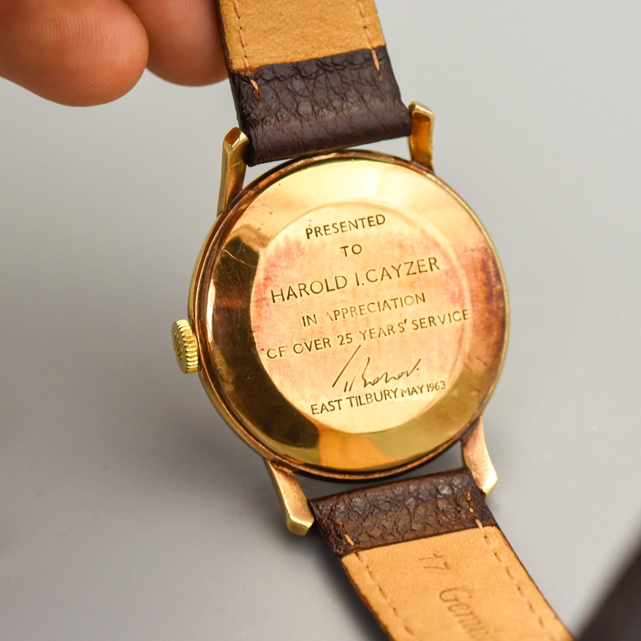 Antique Rolex Precision 1960s 9k Gold Manual Winding 34mm