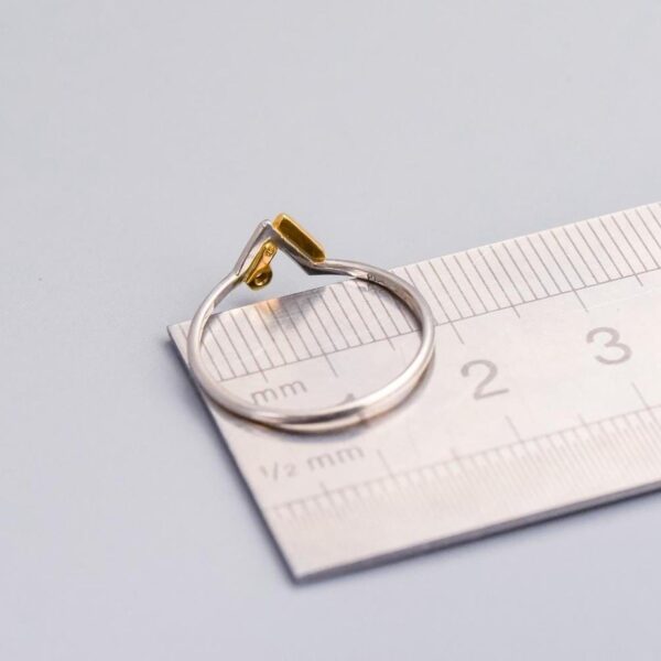 Platinum & Gold Zig Zag Ring