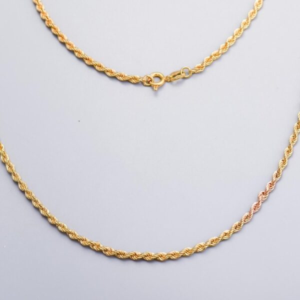 9K Gold Rope Chain Necklace