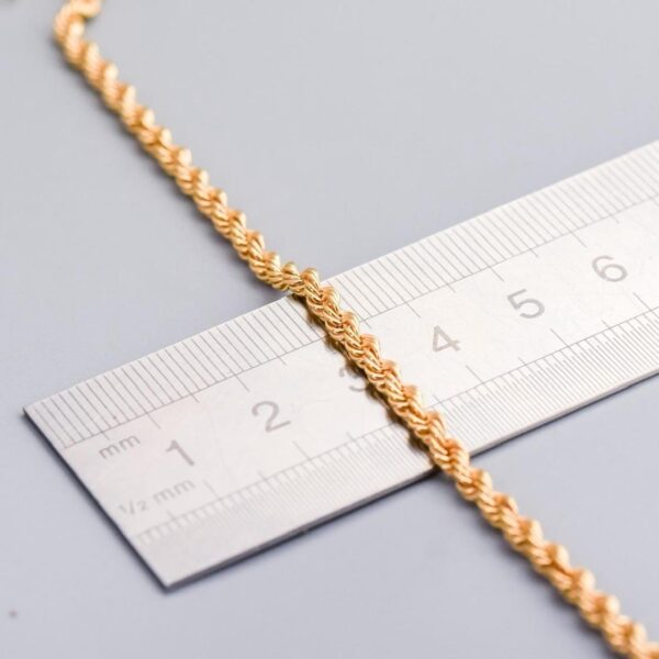 9K Gold Rope Chain Necklace