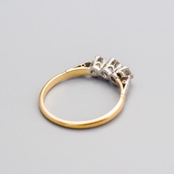 18K Gold Diamond Trilogy Ring