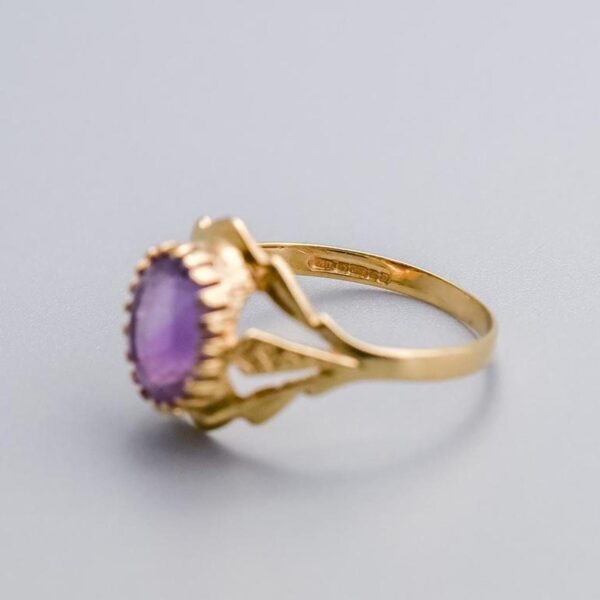 9K Gold Amethyst Ring