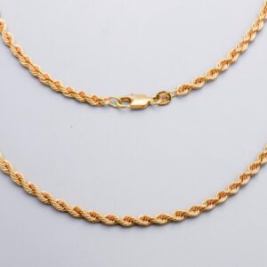 9K Gold Rope Chain Necklace