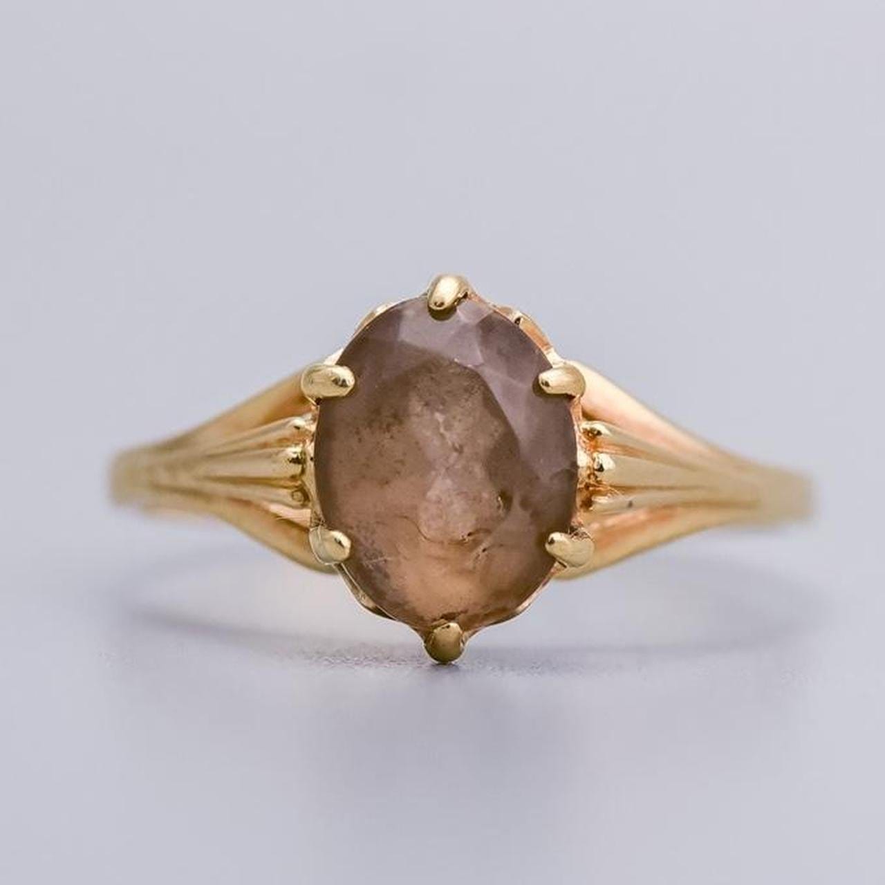9K Gold Smoky Quartz Ring