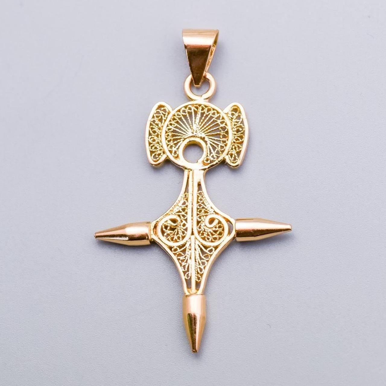 14K Gold Agadez Cross