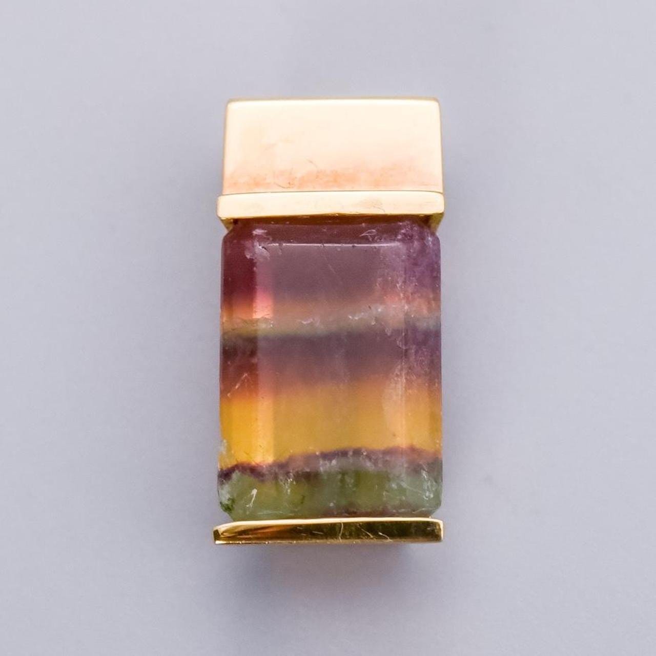 14K Gold Fluorite Pendant