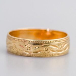 9K Gold Patterned Band