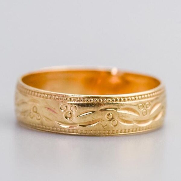 9K Gold Patterned Band