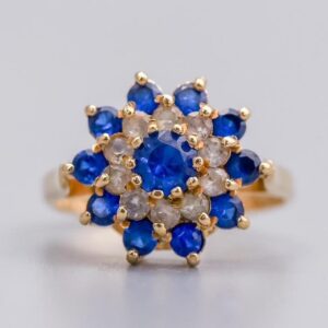 9K Gold CZ Cluster Ring