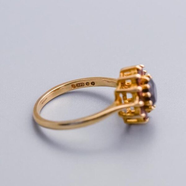 9K Gold Garnet Cluster Ring