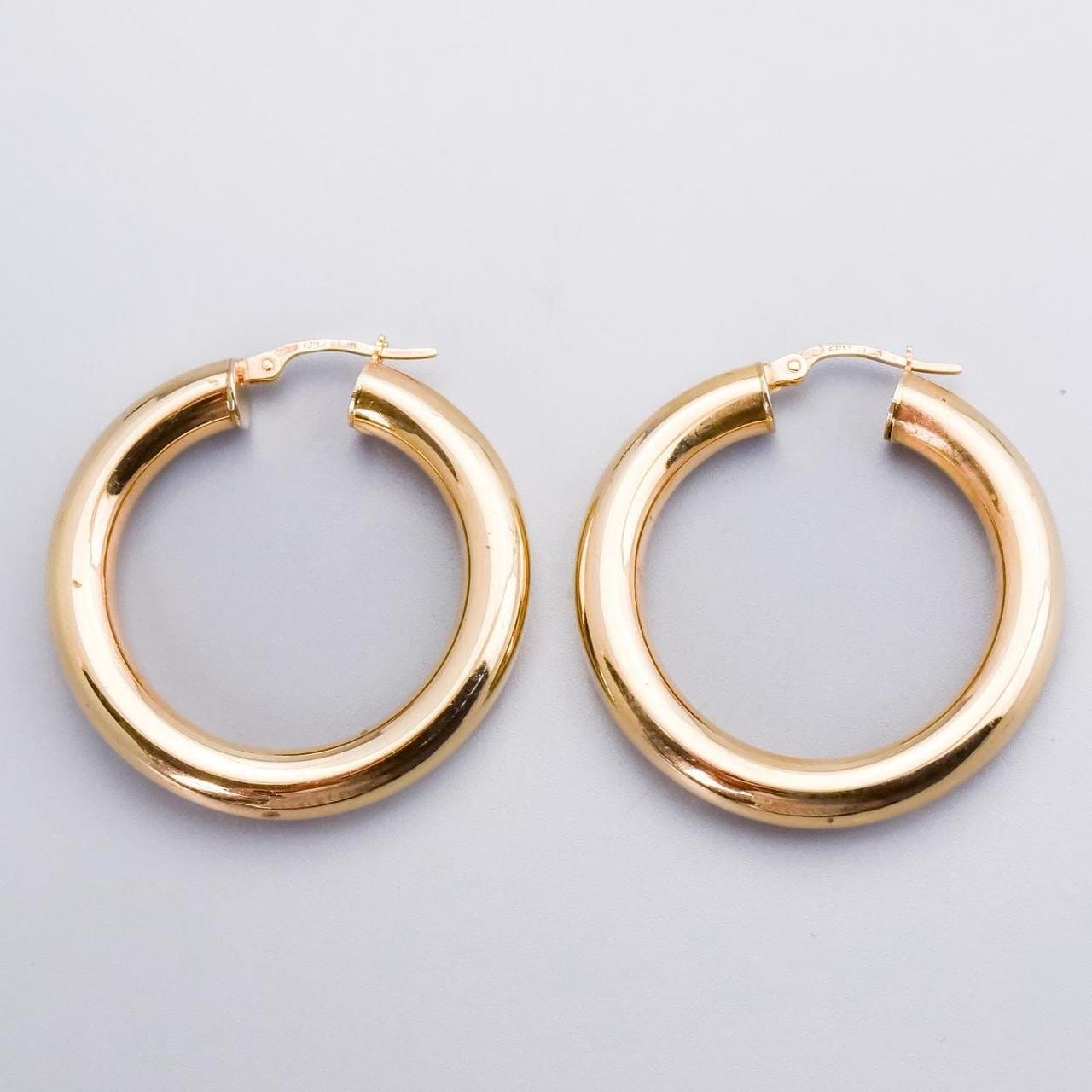 9K Gold Hoop Earrings